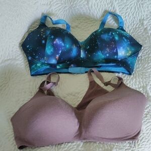 Torrid Blue and Brown Intimates Bras 42DDD